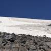 Climbing from the Lunch Counter. If you don't wish to climb on snow, it is perfectly feasible to scramble up the rock to the left of the snowfields.