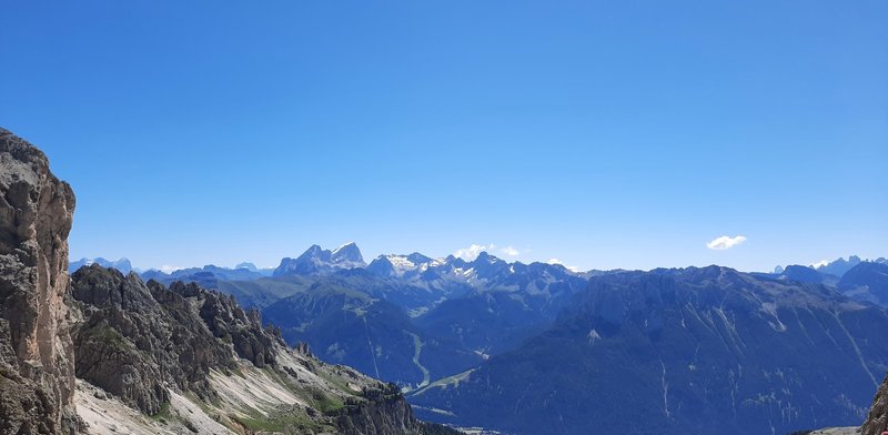 Val di Fassa from Passo Vaiolon.