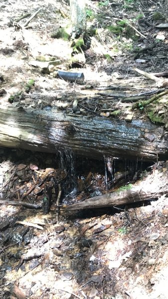 A wooden waterfall.