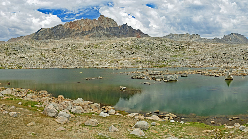 Lower Desolation Lake and Mt. Humphreys. The lower lake is an easy walk from the Desolation Lake Trail