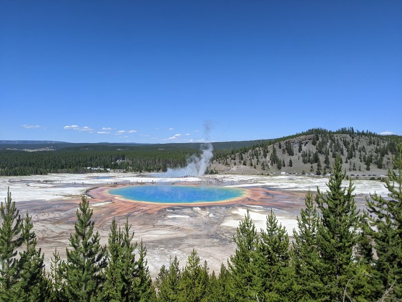 View of Grand Prismatic Spring from Overloop