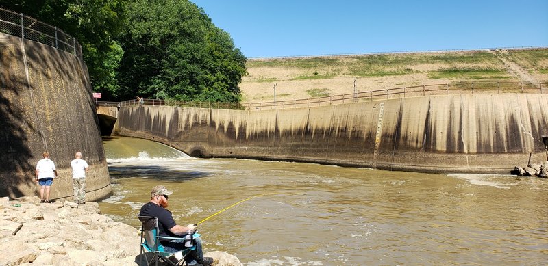 The dam spillway