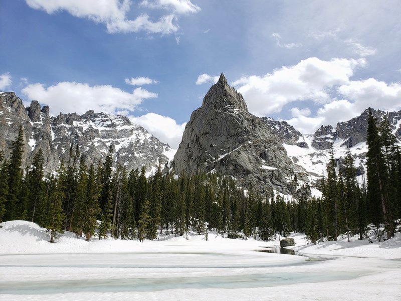 Lone Eagle Peak in Winter