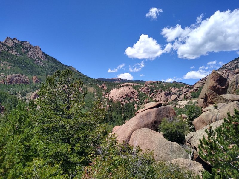 Looking west from the Lost Creek's central canyon