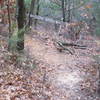 Trail Running signs of past and future competitions are strown along the trail ..... but have no significance if your exploring .