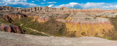 Yellow mounds overlook.