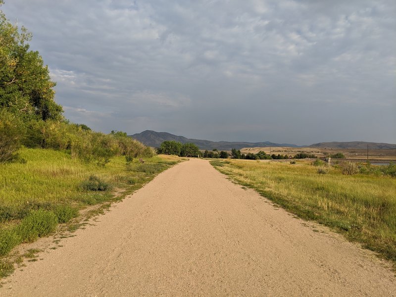 Gravel portion facing west.