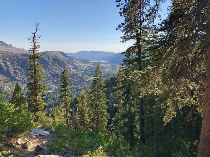 Looking toward June Lake from the base of the Fern Lake Trail