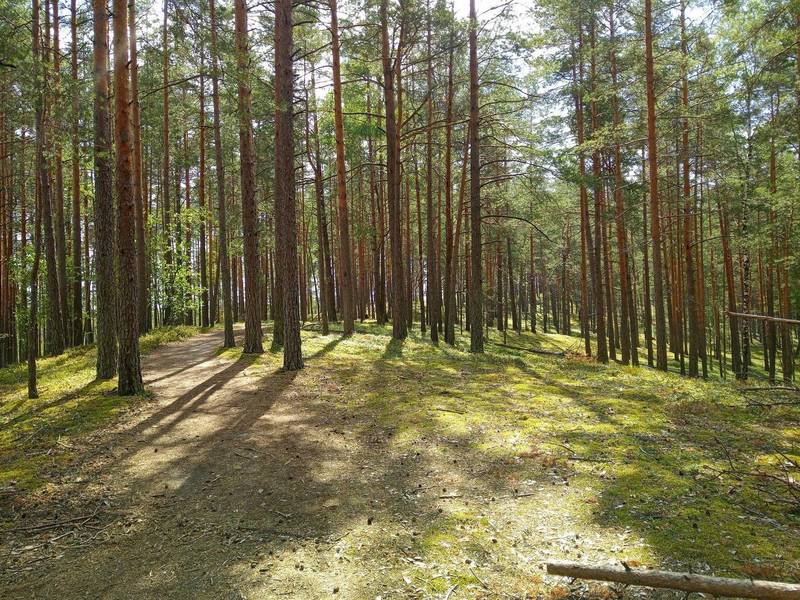 Path across the two lakes.