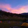 Sunrise at 10,300 feet at a creek along the CDT/Fremont Trail at the Timico Lake Trail junction.