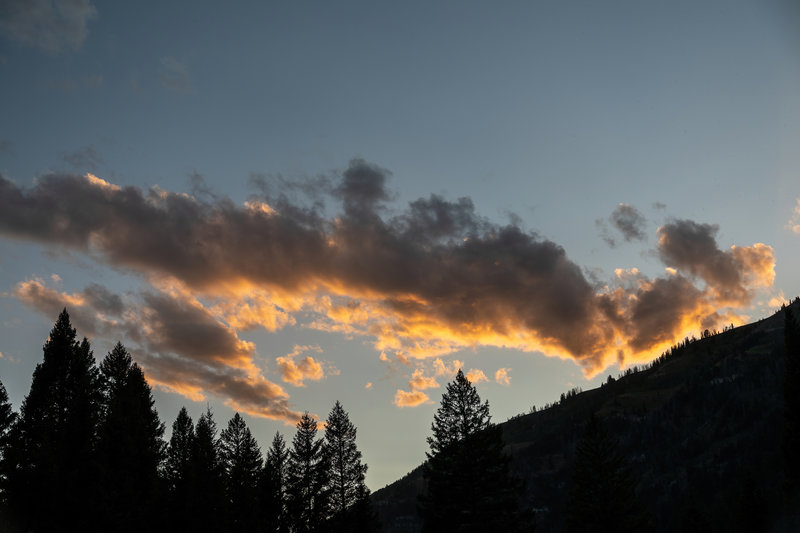 Sunset over Darby Canyon