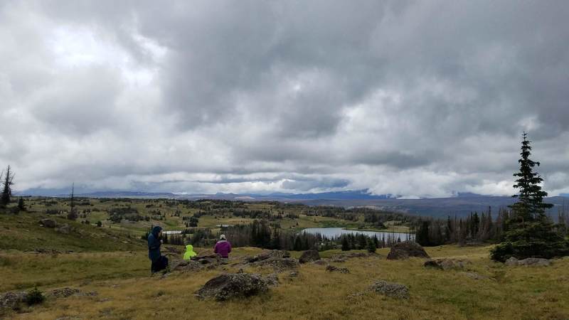 Looking down to Red Lake