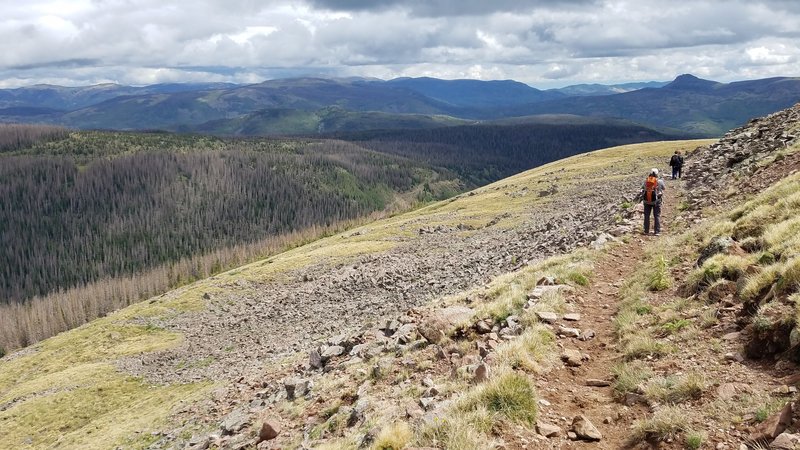 Above treeline.