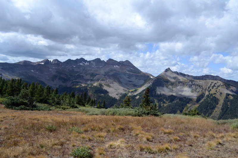 The local high peaks along Highline Trail section of Colorado Trail.