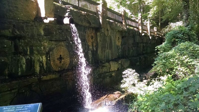 Downstream face of the dam on the Chinqua-Penn Walking Trail.