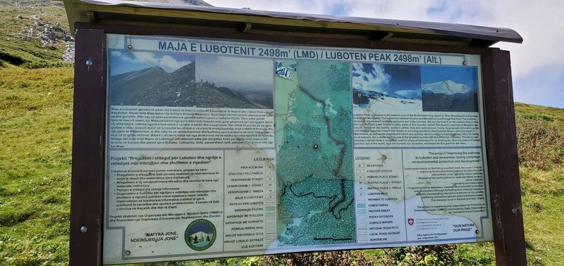 Ljuboten Peak trailhead Kosovo.