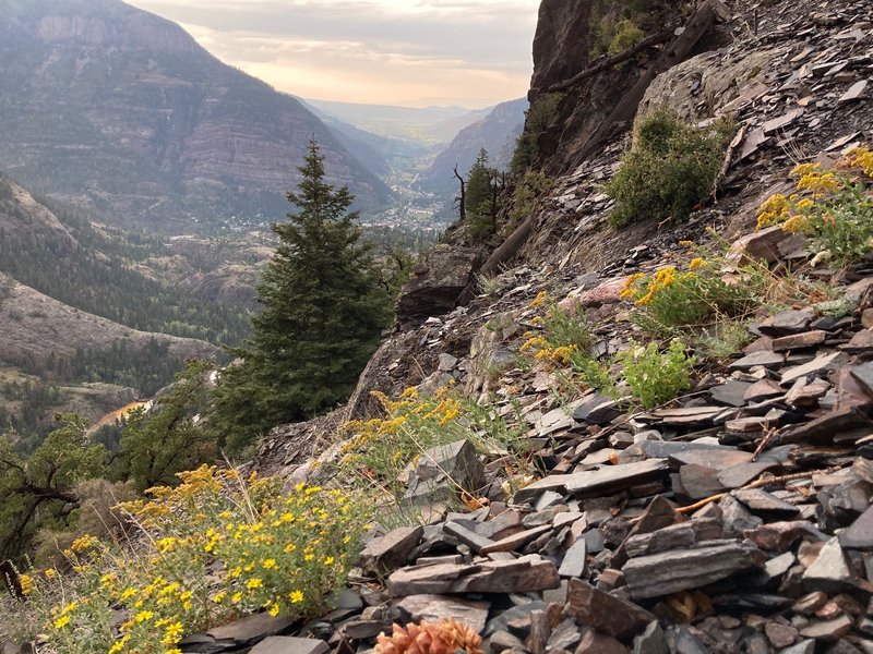 View of Ouray from the trail.