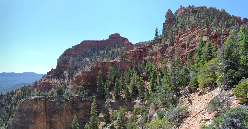 Looking up at Noahs Arc from the endpoint.