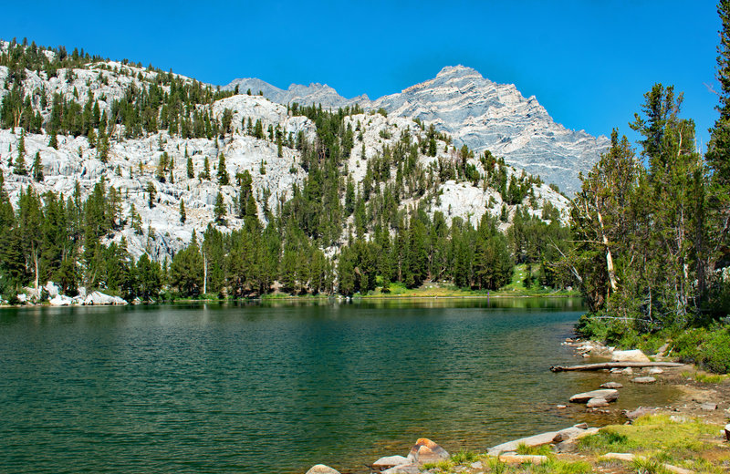 Honeymoon Lake and Peak 12,245 feet.