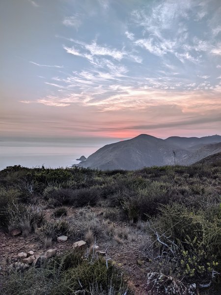 Great view of Point Mugu point and Mugu Peak.