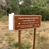 Sign at Crystal Springs Campground.