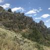 Rhyolite cliffs above Trapper Creek.