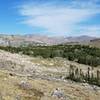 From trail 088 to Lake Angeline, Looking toward the direction of Seven Brothers Lakes, Bighorn Mountains, Wyoming.