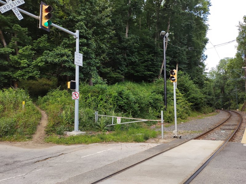 Trail end near papermill road trolley station.