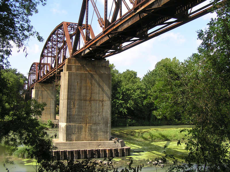 Bridge over the Colorado River, trail passes beneath.