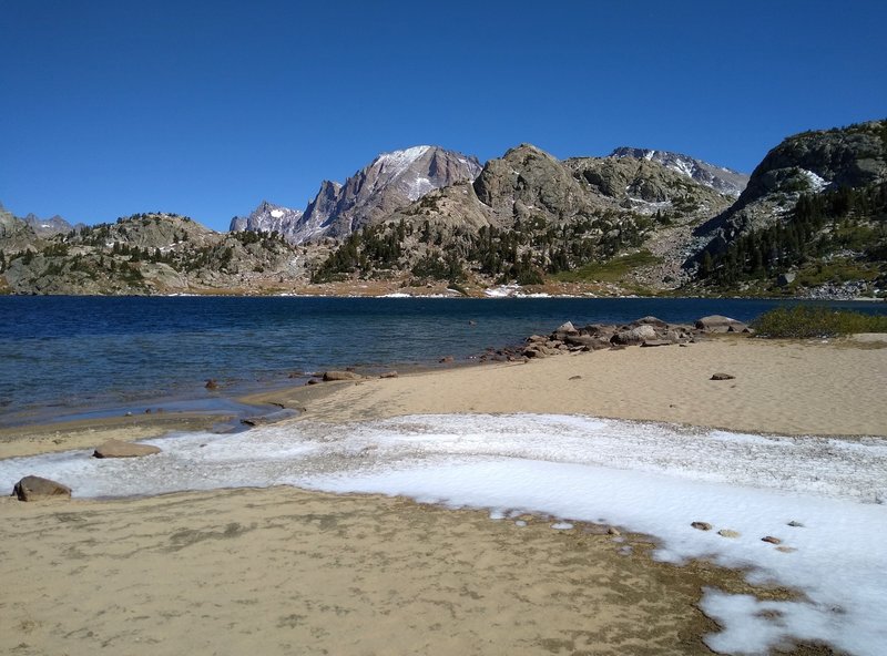 One of the sandy Island Lake beaches.