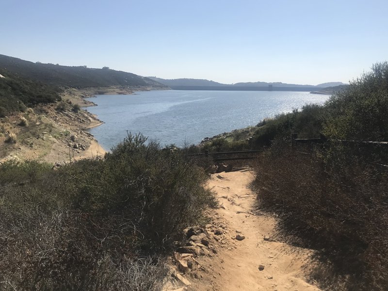 Lake Hodges Overlook Trail, view of reservoir