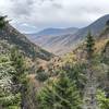 Looking south along Crawford Notch from Elephant Head Viewpoint.