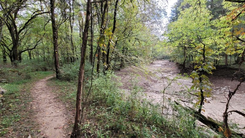 Trail and dry creek bed