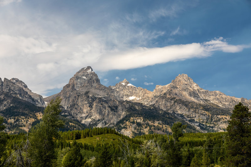 Disappointment Peak, Grant Teton, Teewinot Mountain (from left to right).