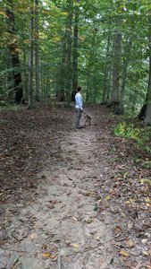 The trails are in great shape! Hardpacked and would be great for biking.