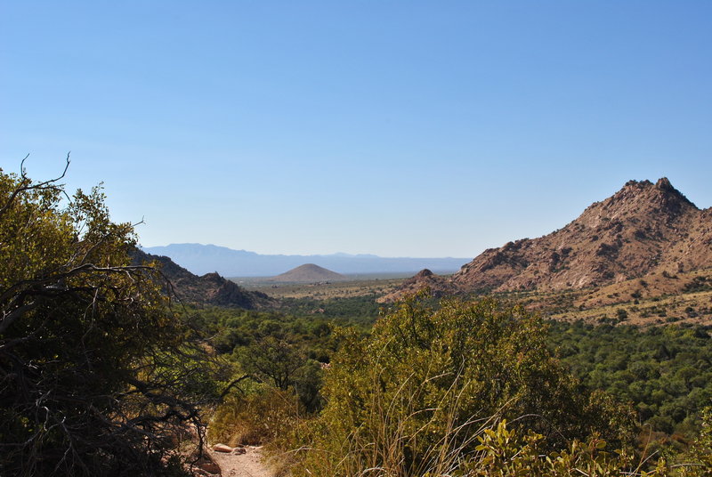 Looking west towards end of trail.