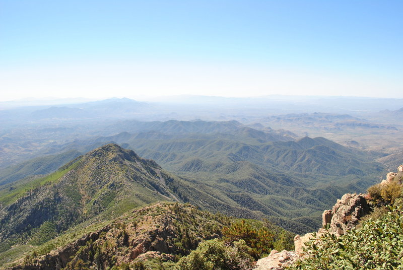 Looking south almost to top of Mt. Wrightson.