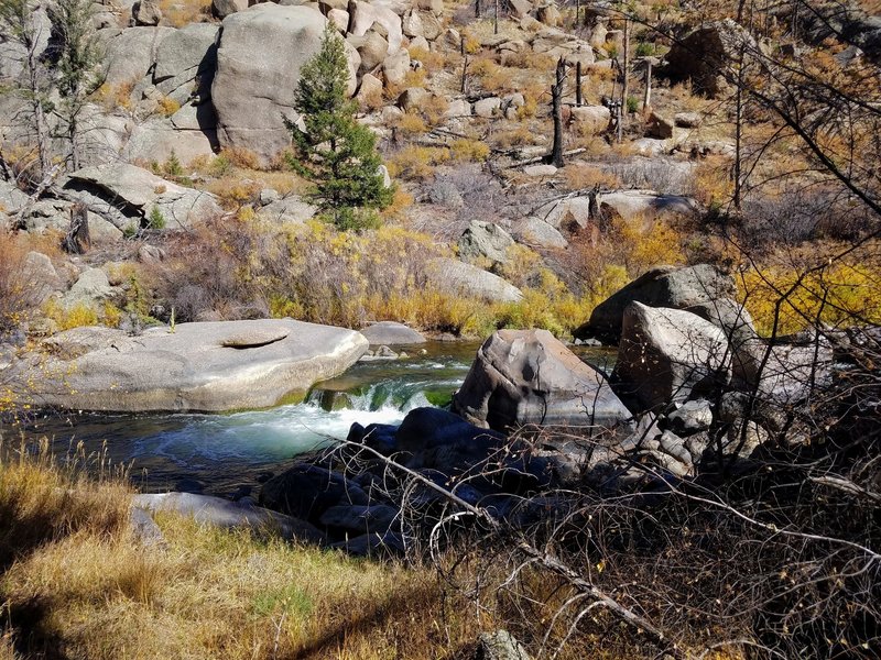 South Platte River rapids.