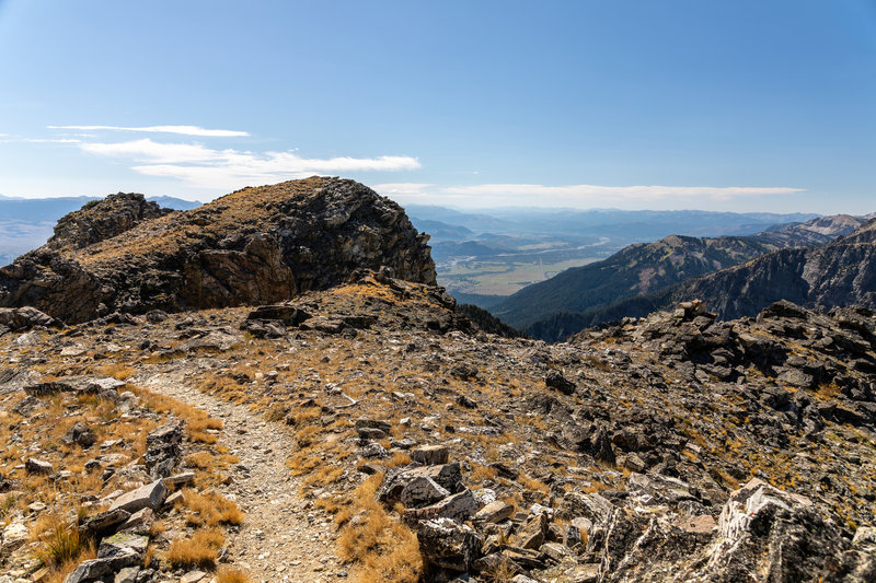 Jackson Hole from the highest point on the trail across Static Peak.