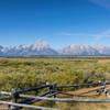 Teton Range from Cunningham Cabin Historic Site.