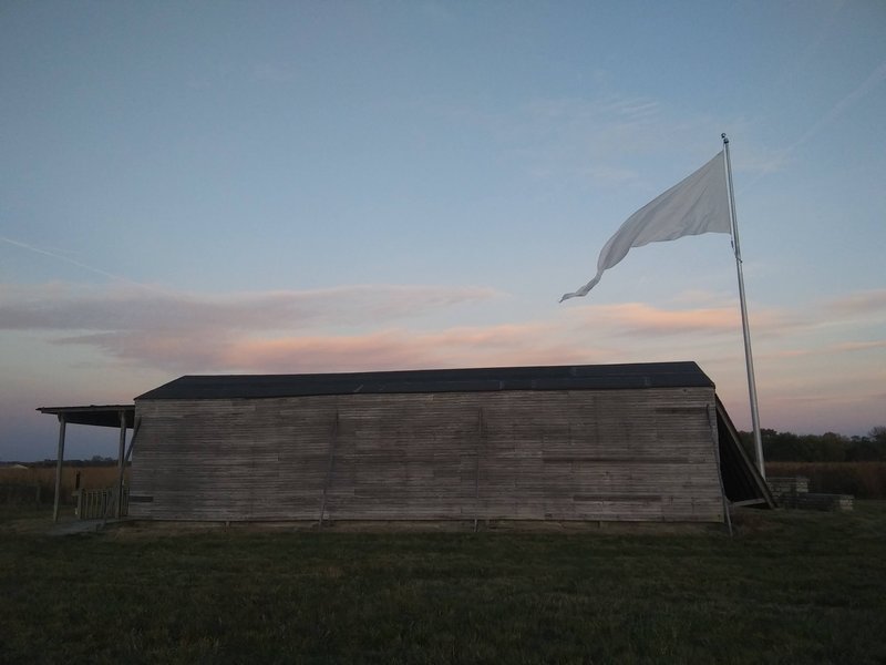 The hanger at Huffman praire.