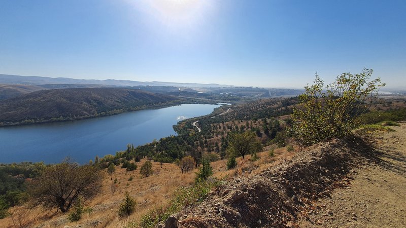 Fantastic view to Lake Eymir from on Nefes Nefese İniş Rotası (trail).