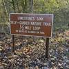 Limestones Sink trailhead sign