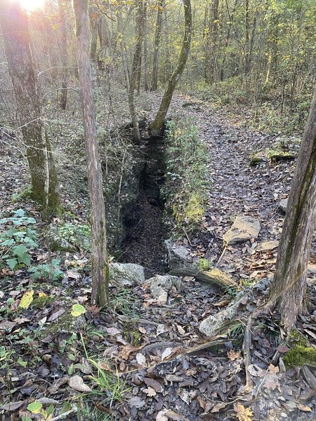 One of the sinks next to the trail.