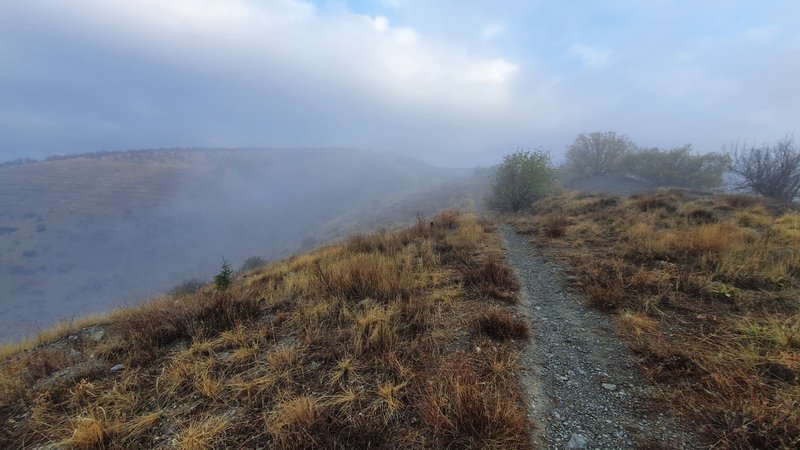 Misty climb up north