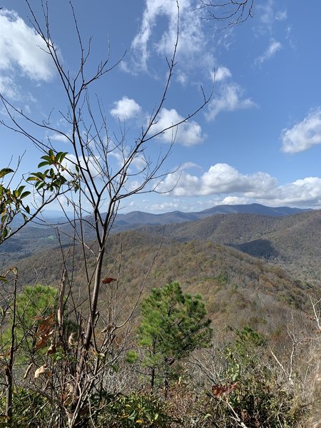 Almost at the top, looking over the mountains (fall 2020).