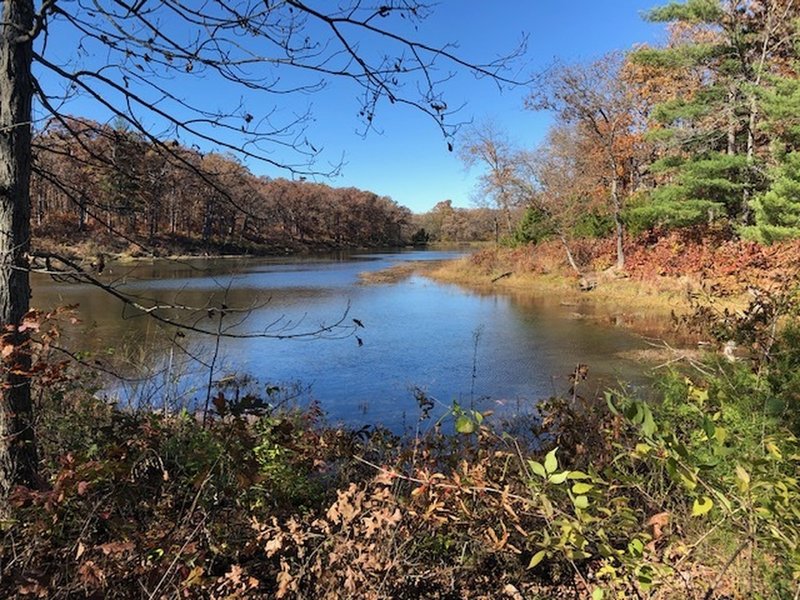 Lake Buteo. Lakeside is easy run/walk area. I ran this trail and met up with Hawk Nest loop for added distance.