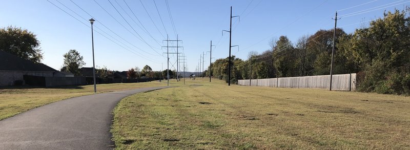 Looking west on Churchill Park Trail.