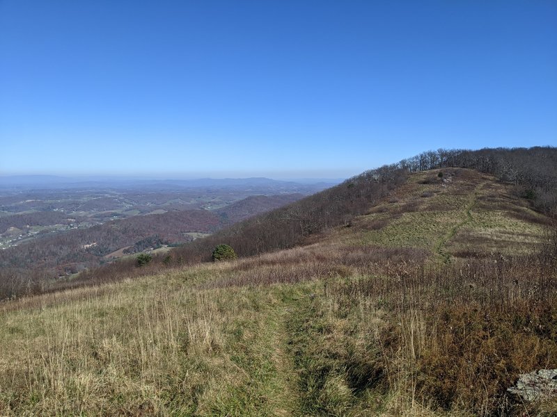 View from the ridgeline of Rice Fields