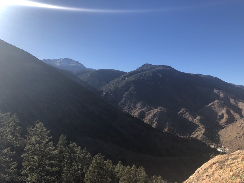 View of Pikes Peak from near the summit of Red Mountain.